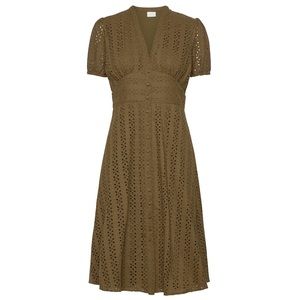NWT ASOS Vila vicarline midi dress olive eyelet